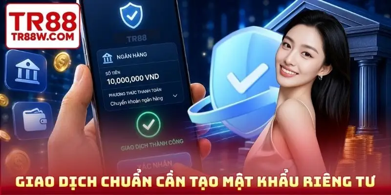 Giao dịch chuẩn cần tạo mật khẩu riêng tư