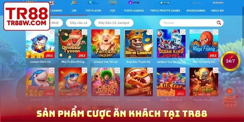 Sản phẩm cược ăn khách tại TR88