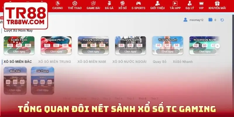 Tổng quan đôi nét sảnh xổ số TC Gaming